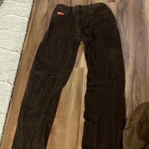 Brown corduroy Empyre jeans.
